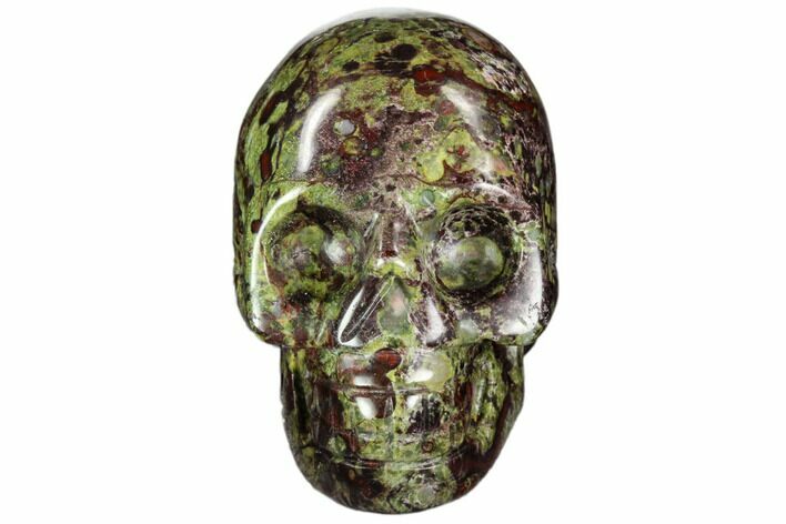 Polished Dragon's Blood Jasper Skull - South Africa #112178